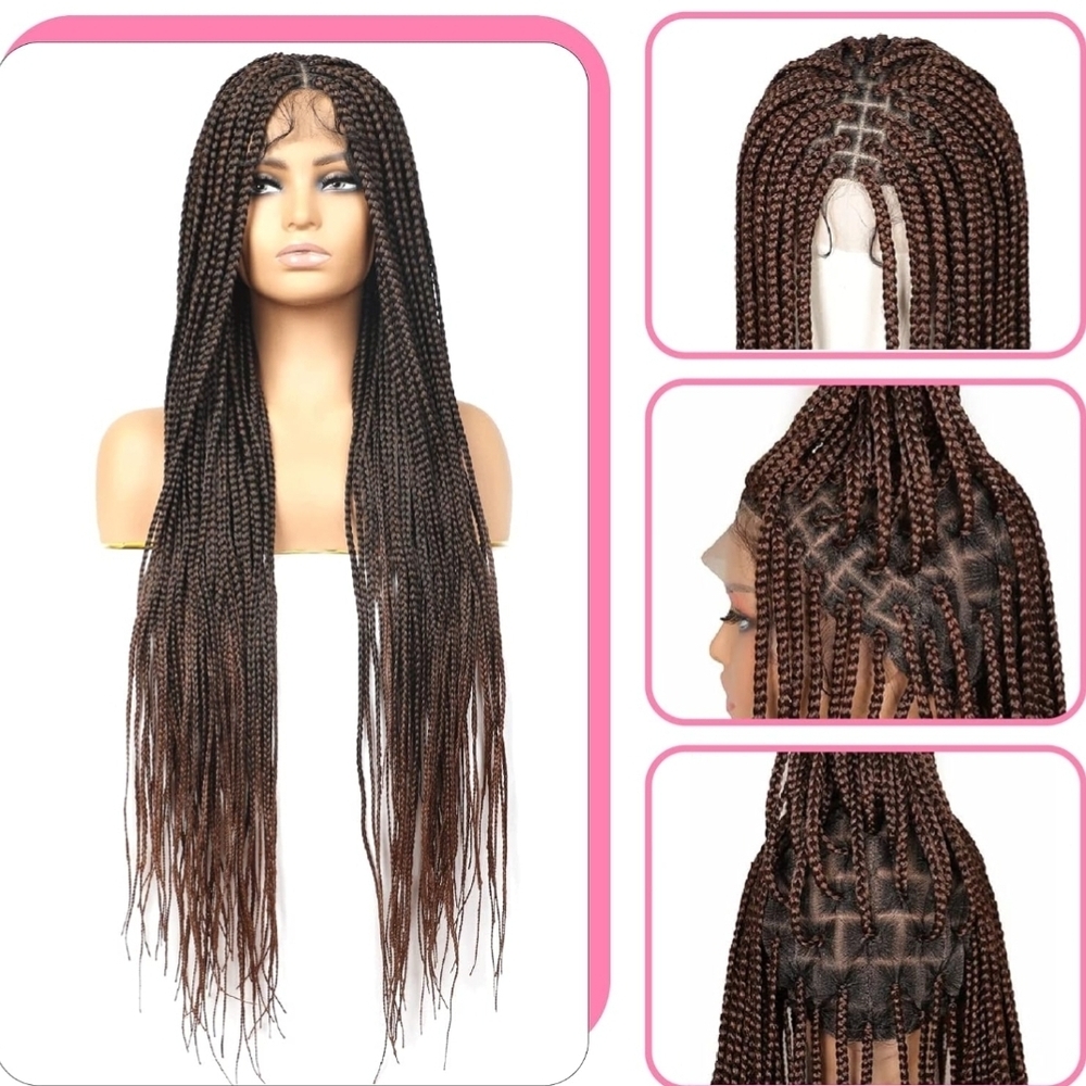 Long Brown Braided Wig